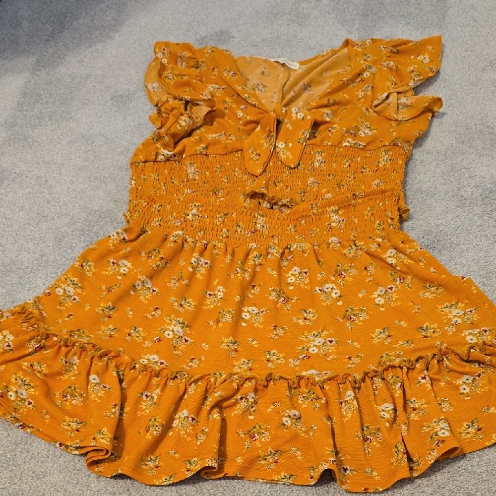 Floral Orange Dress